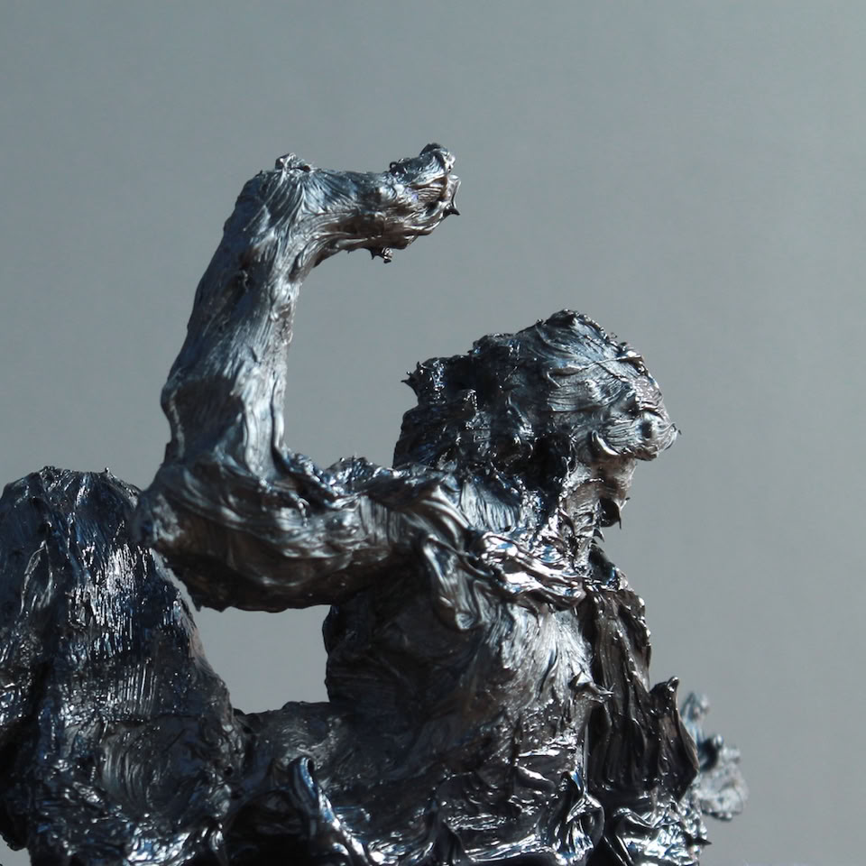 painted ceramic sculpture by Jamie frost