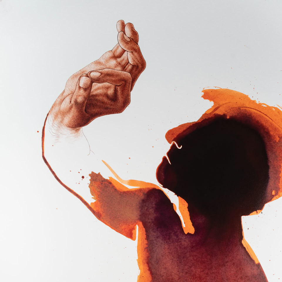 large figurative drawing by jamie frost