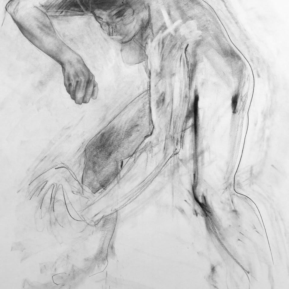graphite figure drawing by jamie frost