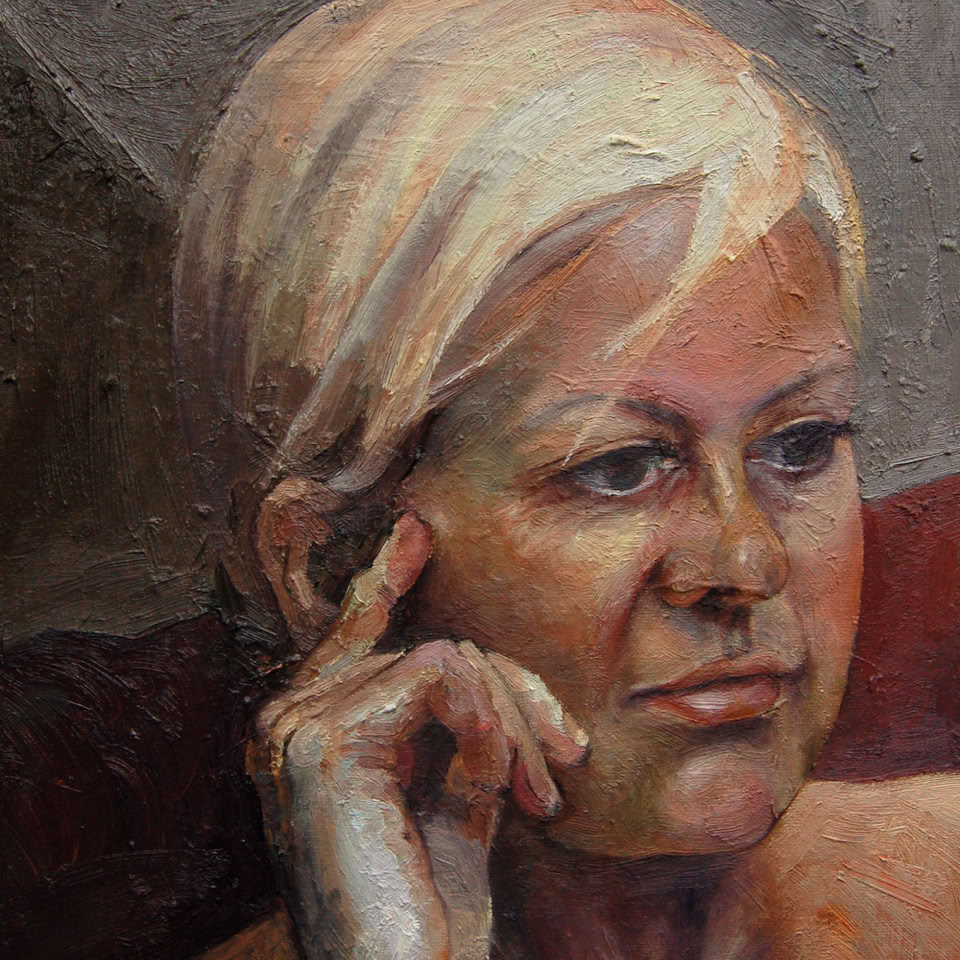 portrait painting in oils by jamie frost