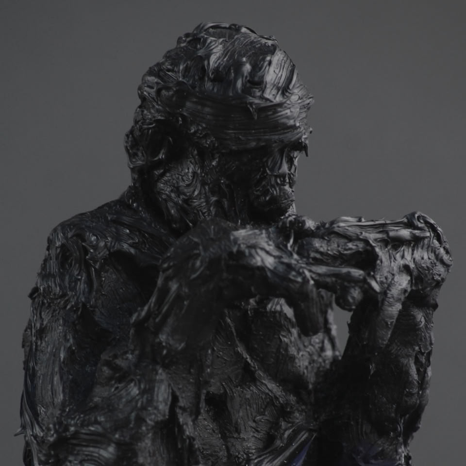 painted ceramic sculpture by Jamie frost