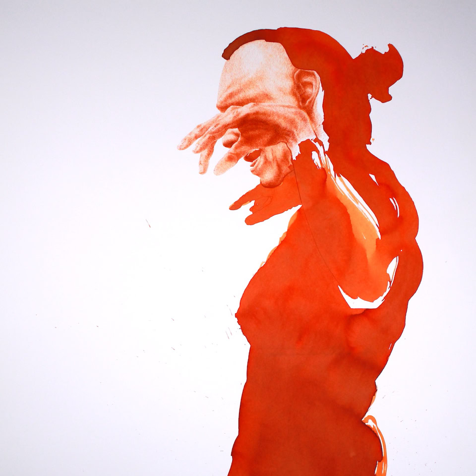 large figurative drawing by jamie frost