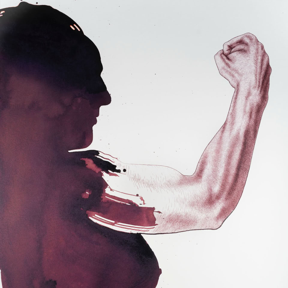 large figurative drawing by jamie frost