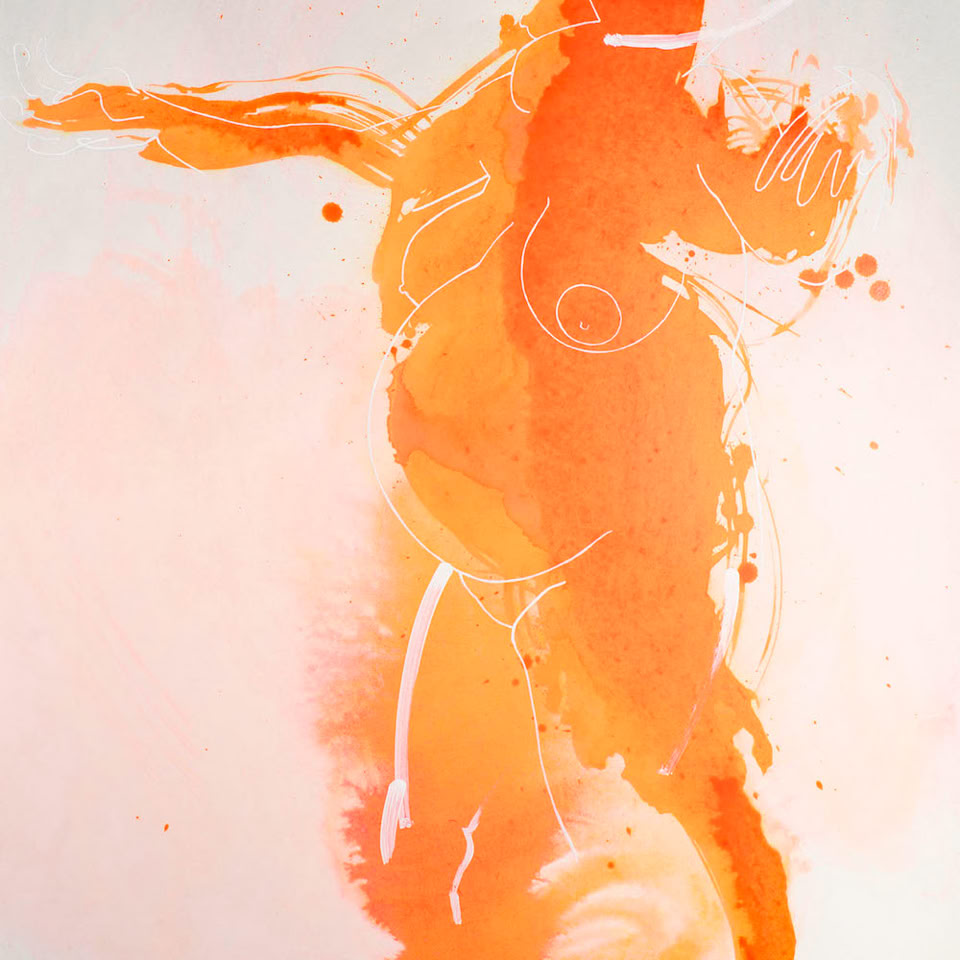 large figurative drawing by jamie frost